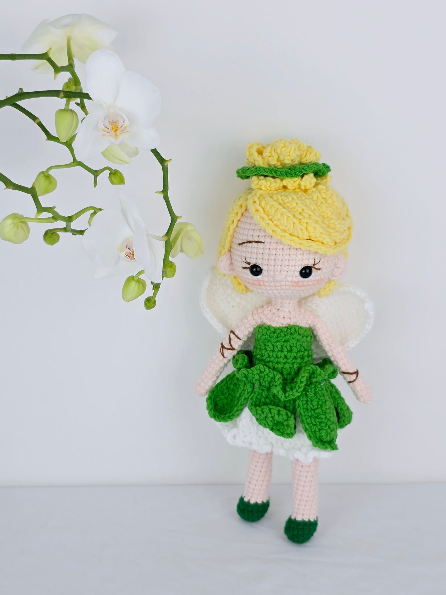 Crochet Doll - Emerald Leaf Fairy | Handmade by Lena Handicrafts