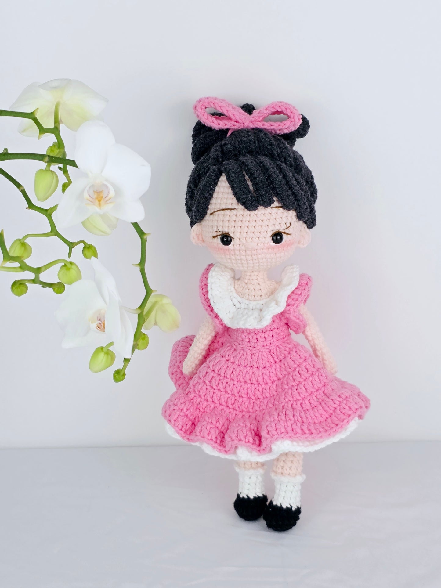 Crochet Doll - Rose Bun Ballerina | Handmade by Lena Handicrafts