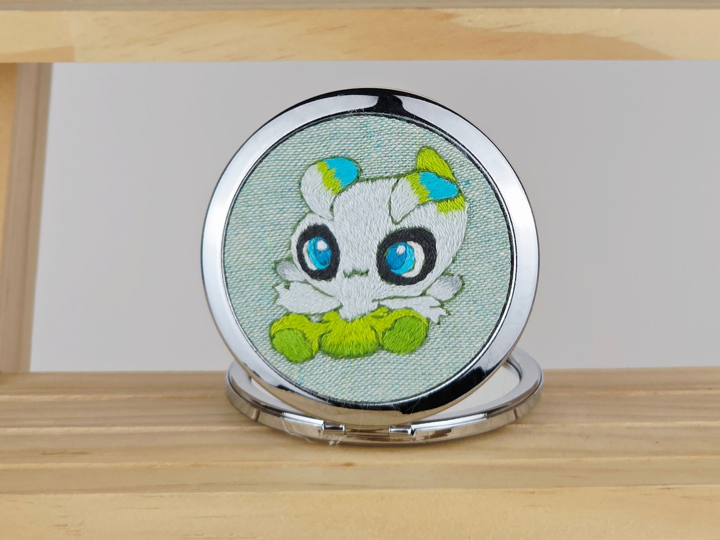 Motif Compact Mirror - Jade Dragon Sprite | Handmade by Lena Handicrafts