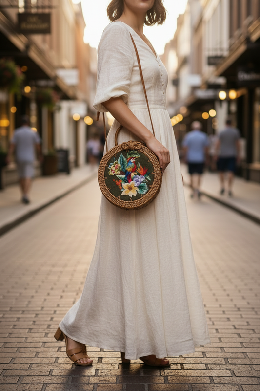 Ivory Linen Maxi Dress
