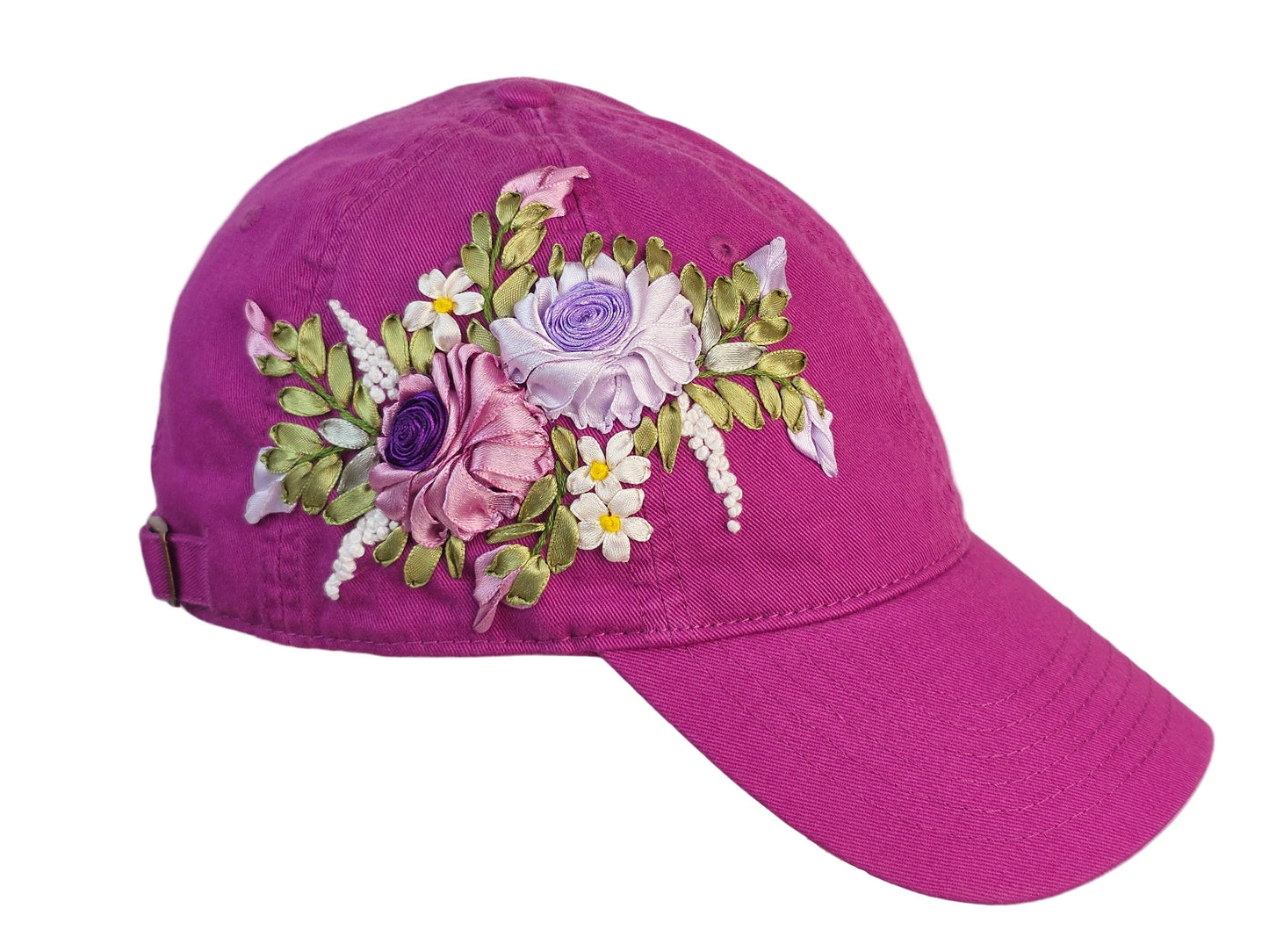 Baseball Hat - Ribbon Embroidery  🌟🌟🌟 Most Popular