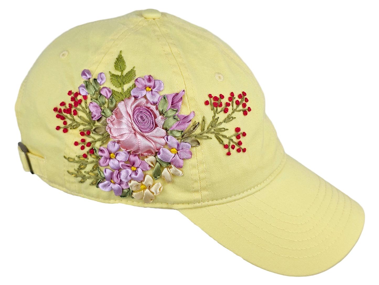 Baseball Hat - Ribbon Embroidery  🌟🌟🌟 Most Popular