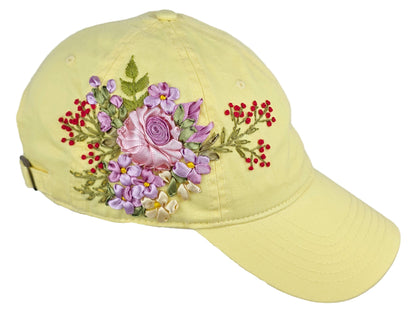 Baseball Hat - Ribbon Embroidery  🌟🌟🌟 Most Popular