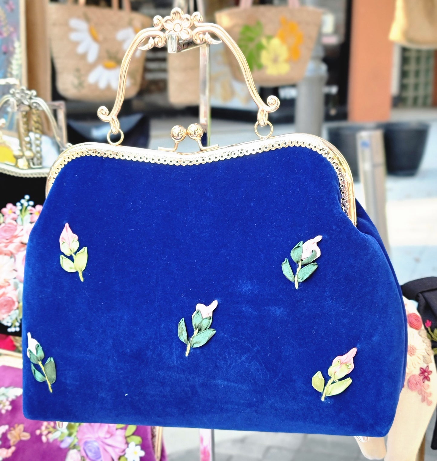 Velvet Purses - Navy
