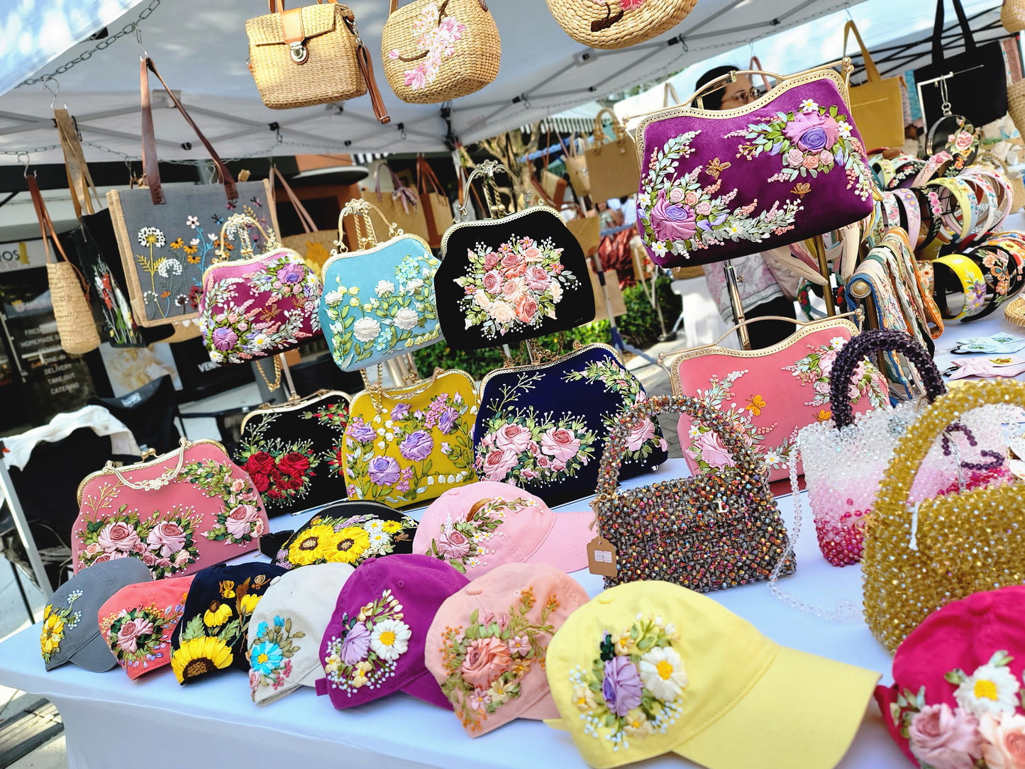 Baseball Hat - Ribbon Embroidery  🌟🌟🌟 Most Popular