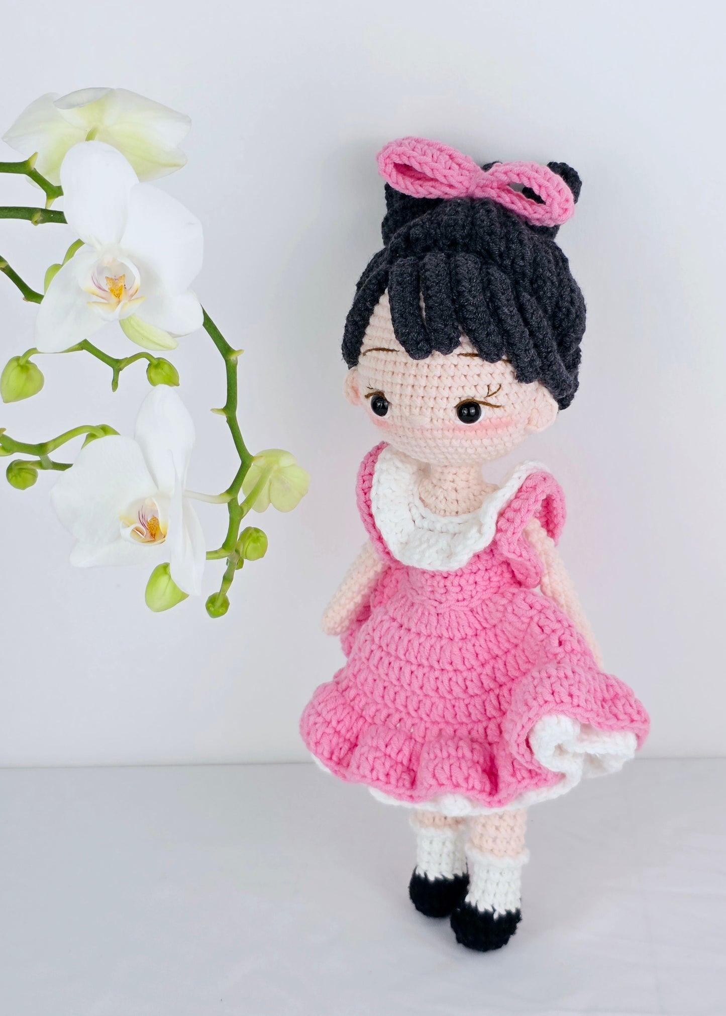 Crochet Doll - Rose Bow Ballerina | Handmade by Lena Handicrafts
