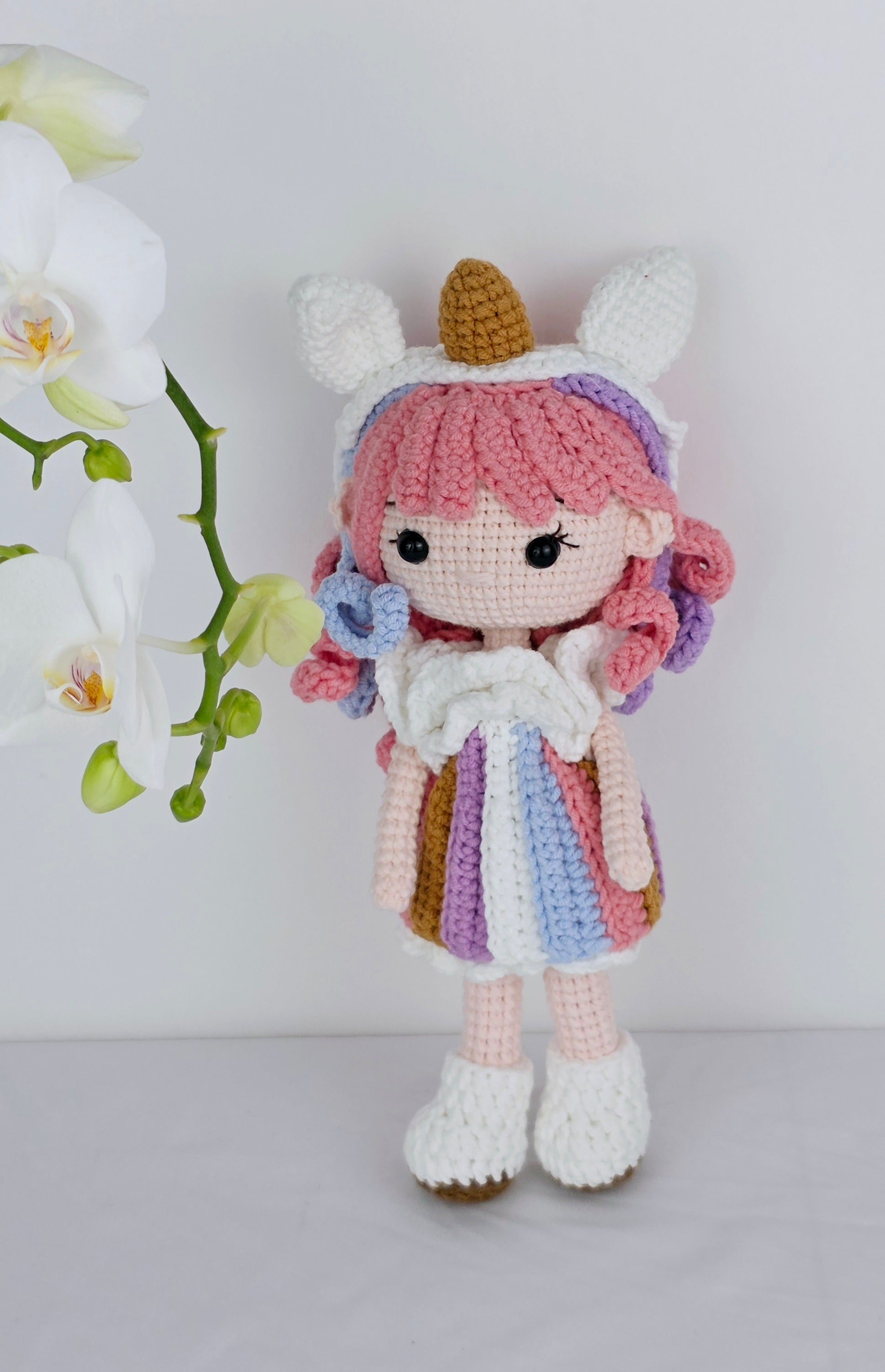 Crochet Doll - Rainbow Unicorn Amigurumi | Handmade by Lena Handicrafts