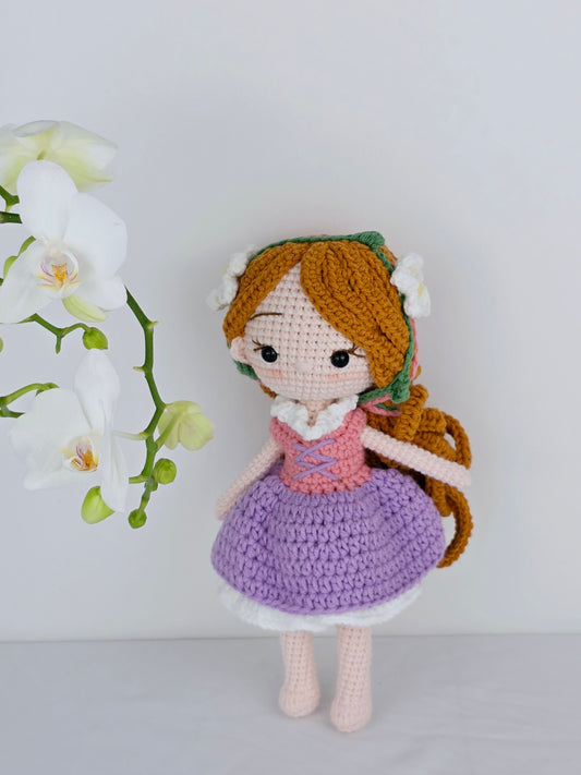 Crochet Doll - Amber Braid Princess | Handmade by Lena Handicrafts