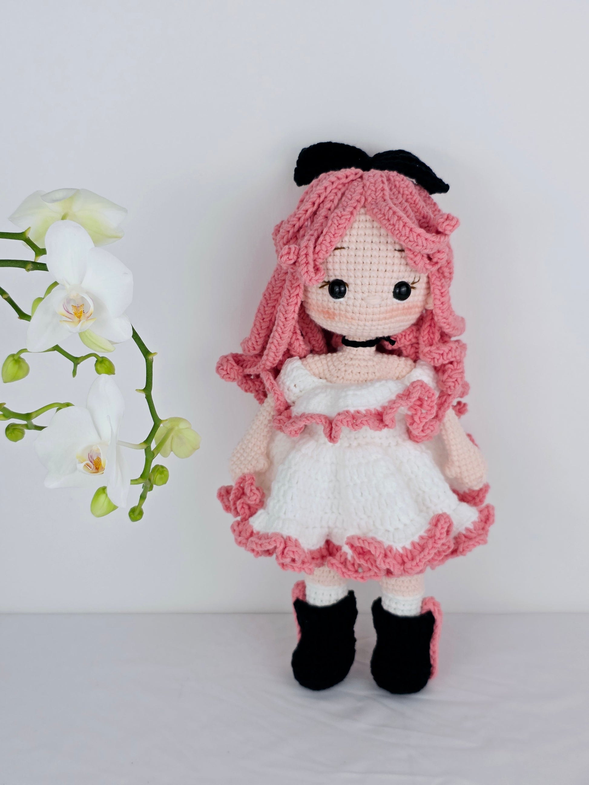 Crochet Doll - Rose Ruffle Amigurumi | Handmade by Lena Handicrafts