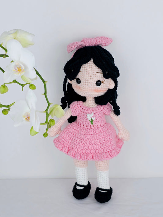 Crochet Doll - Rose Ruffle Amigurumi | Handmade by Lena Handicrafts