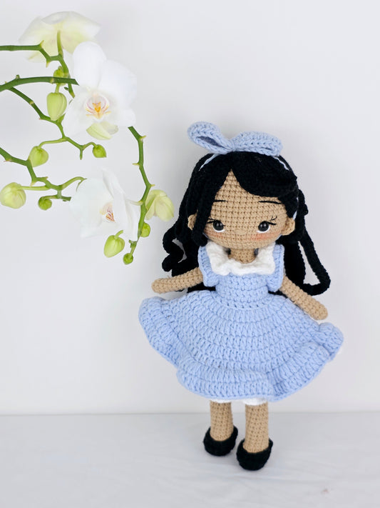 Crochet Doll - Alice Periwinkle Amigurumi | Handmade by Lena Handicrafts