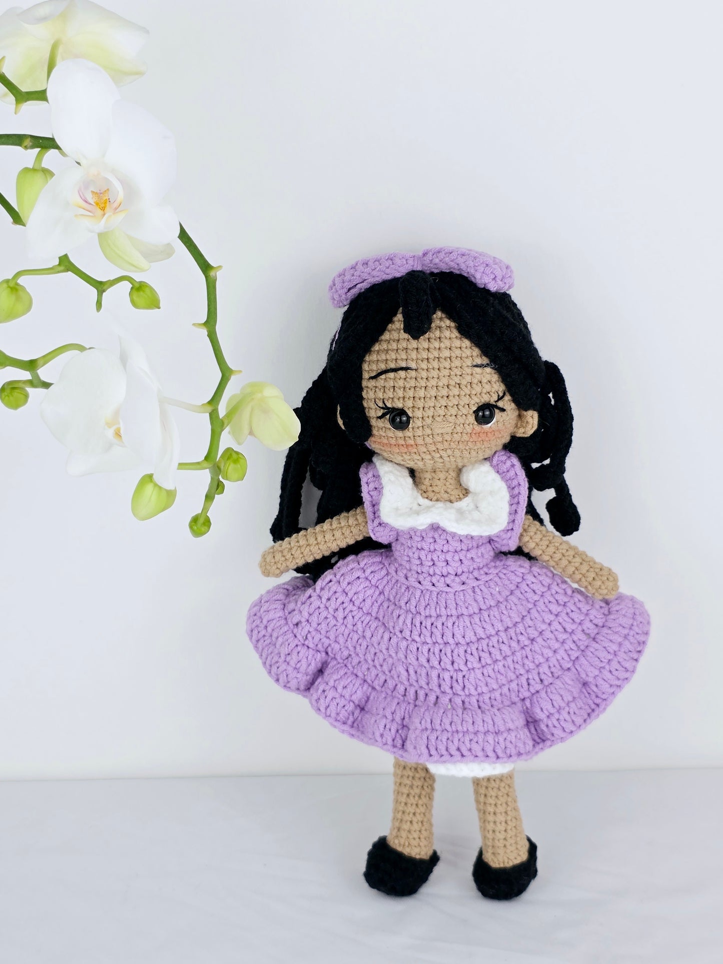 Crochet Doll - Lavender Ruffle Dancer | Handmade by Lena Handicrafts