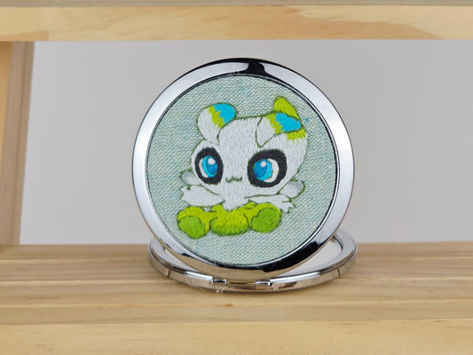 Motif Compact Mirror - Jade Dragon Sprite | Handmade by Lena Handicrafts
