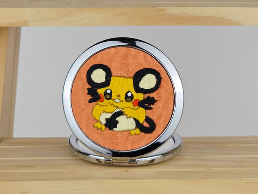 Motif Compact Mirror - Amber Dedenne Stitch | Handmade by Lena Handicrafts