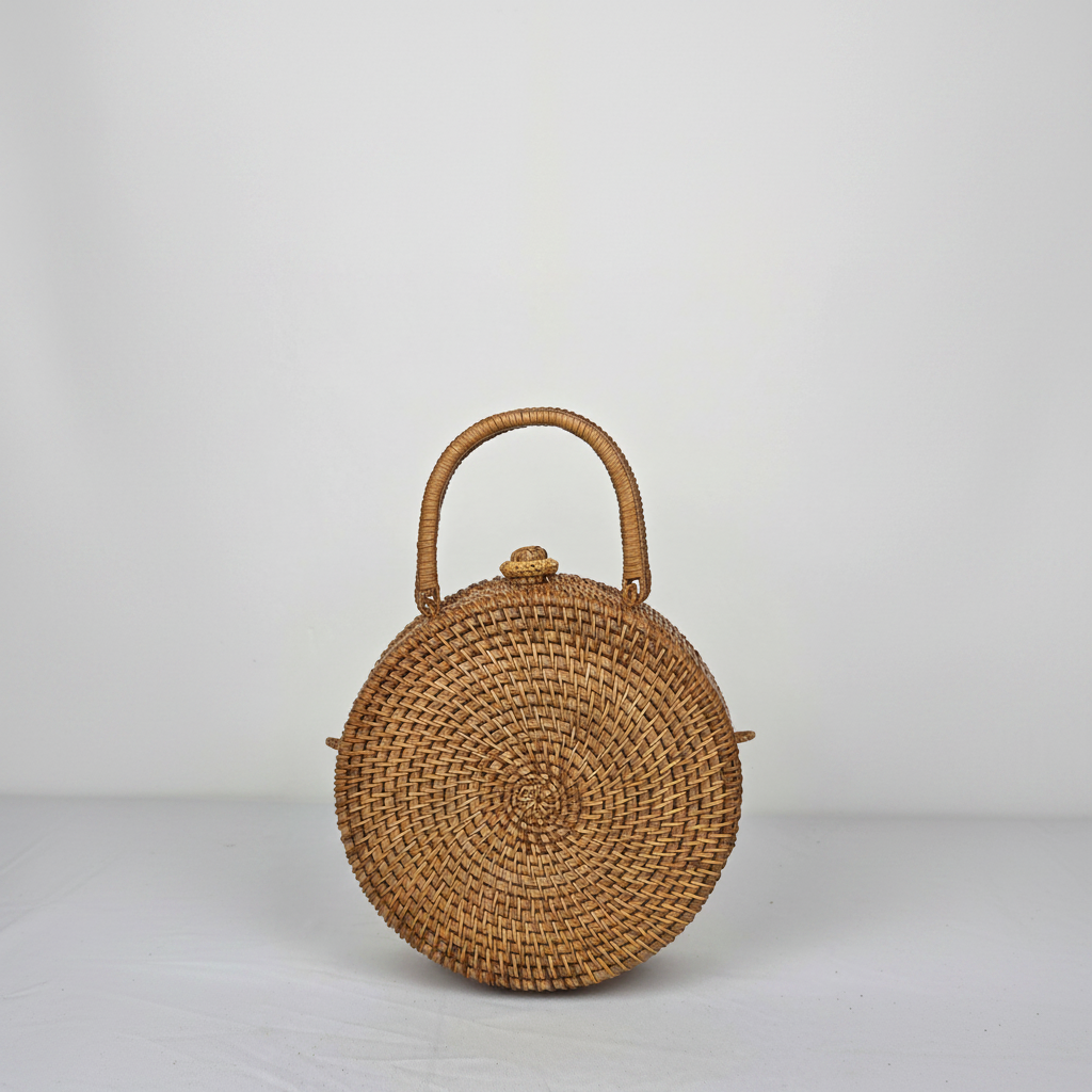 Circle Rattan Purse - Floral Nest Wreath - Studio 3