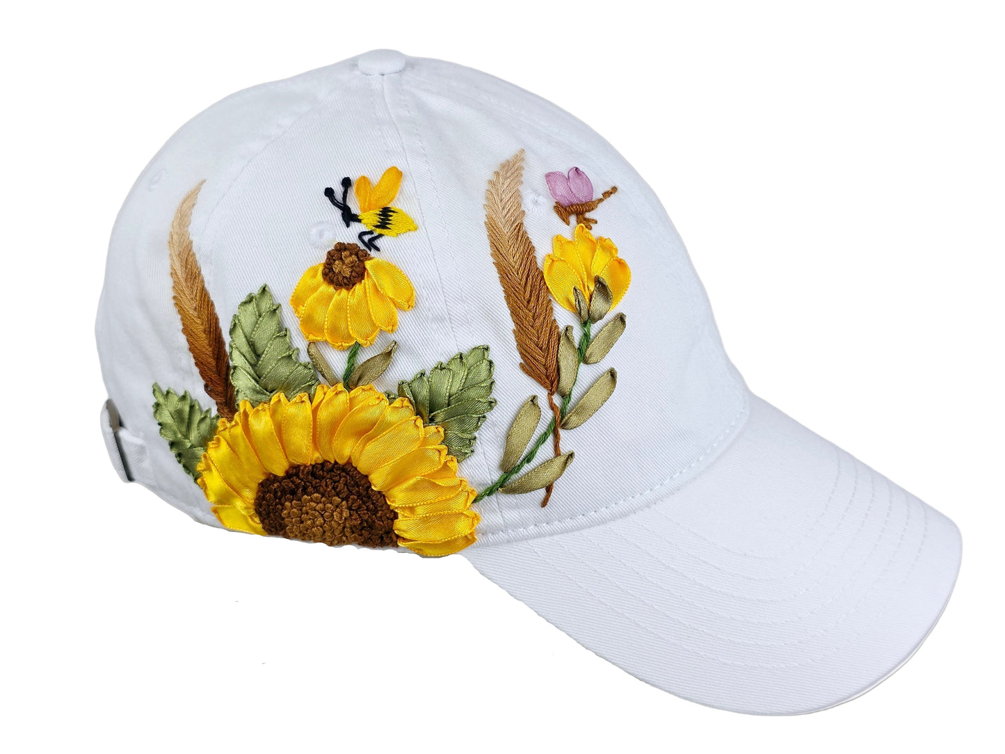 Baseball Hat - Ribbon Embroidery  🌟🌟🌟 Most Popular