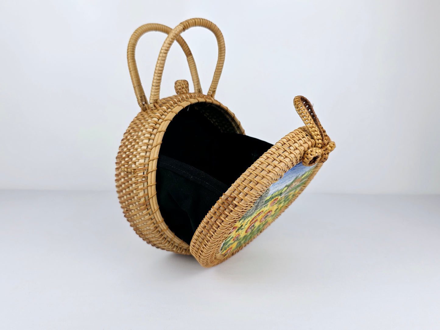 Rattan Purse w/ embroidery #2