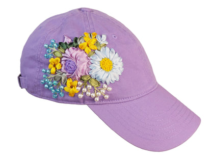Baseball Hat - Ribbon Embroidery  🌟🌟🌟 Most Popular