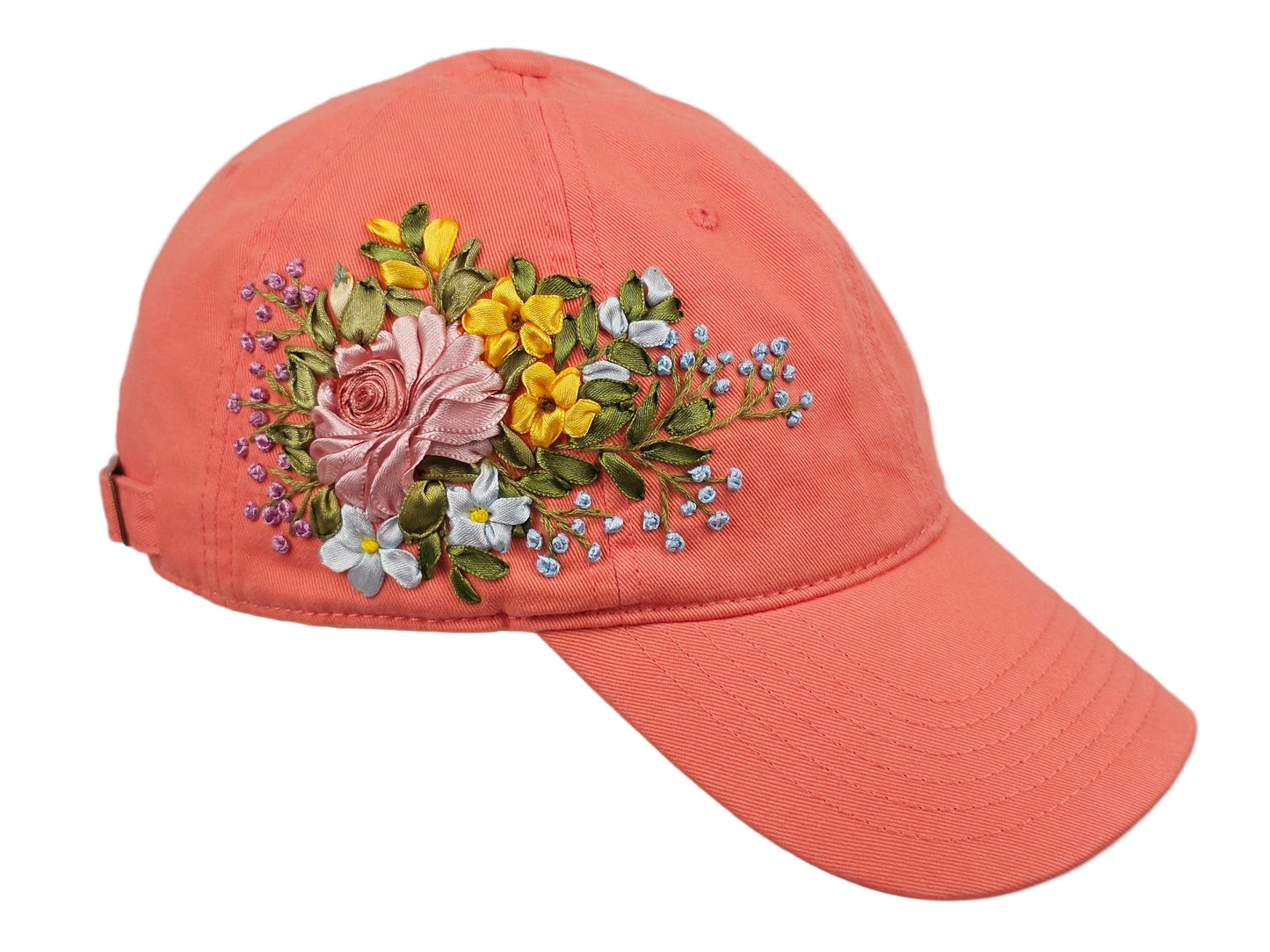 Baseball Hat - Ribbon Embroidery  🌟🌟🌟 Most Popular