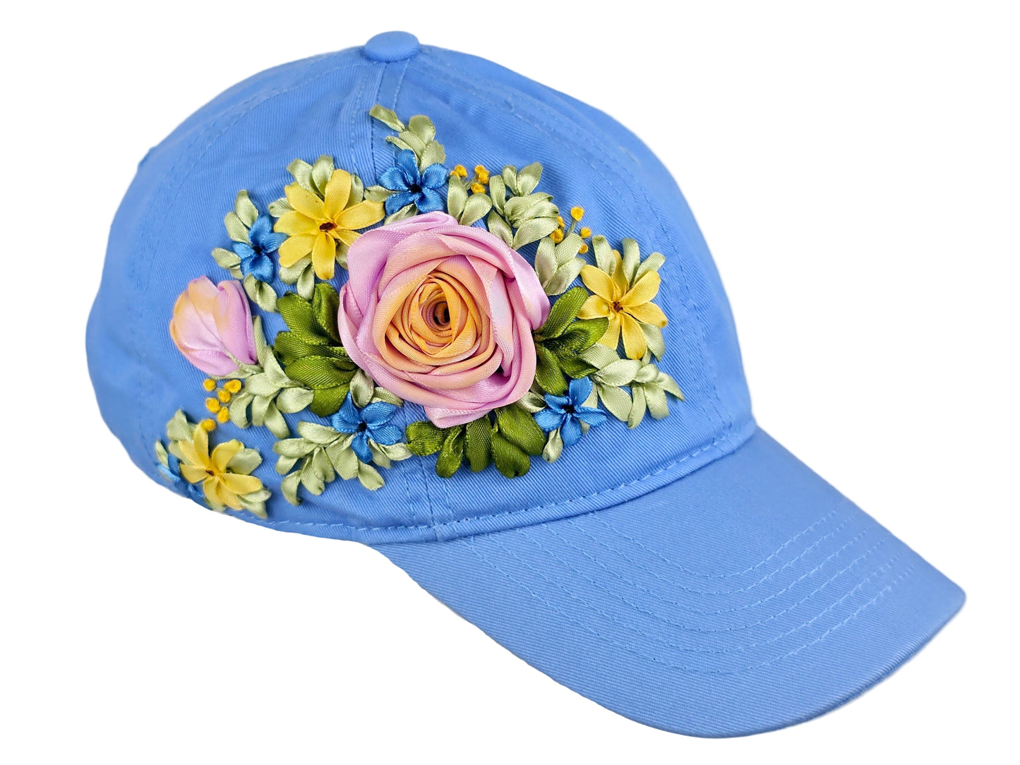 Baseball Hat - Ribbon Embroidery  🌟🌟🌟 Most Popular