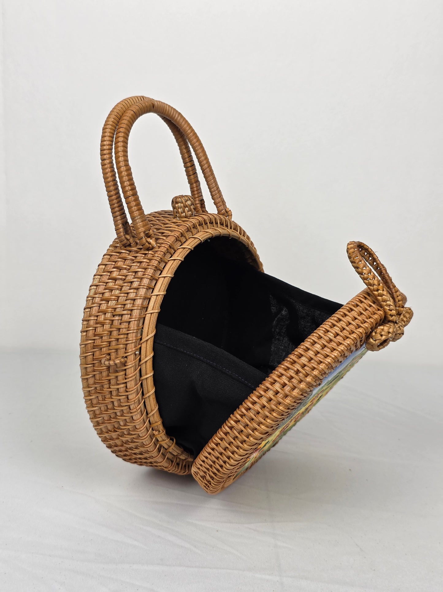Circle Rattan Purse - Sunflower 🌻 Meadow