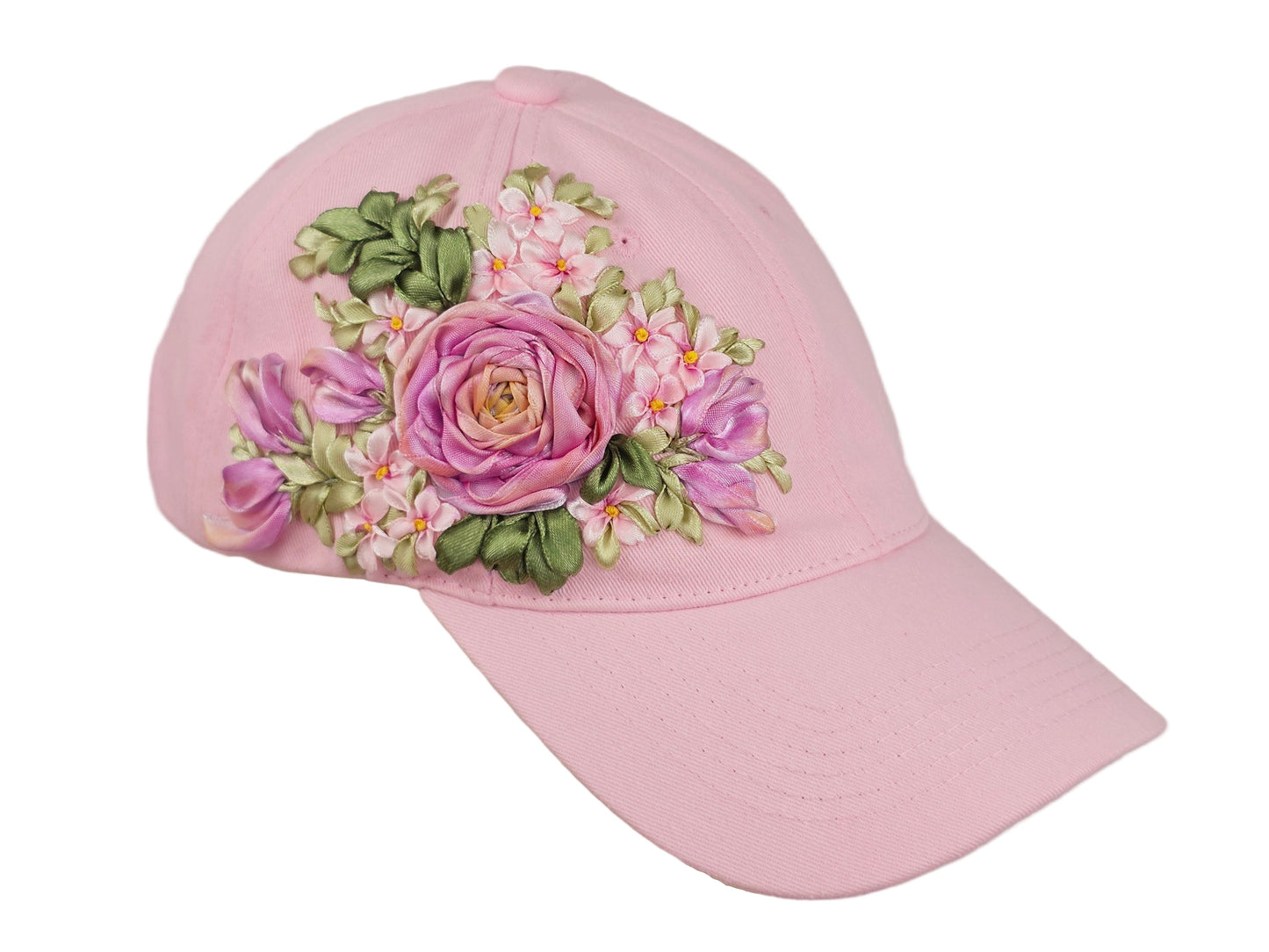 Baseball Hat - Ribbon Embroidery  🌟🌟🌟 Most Popular