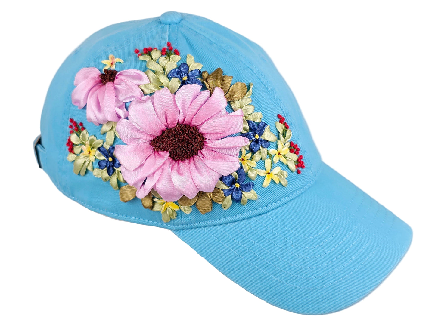 Baseball Hat - Ribbon Embroidery  🌟🌟🌟 Most Popular