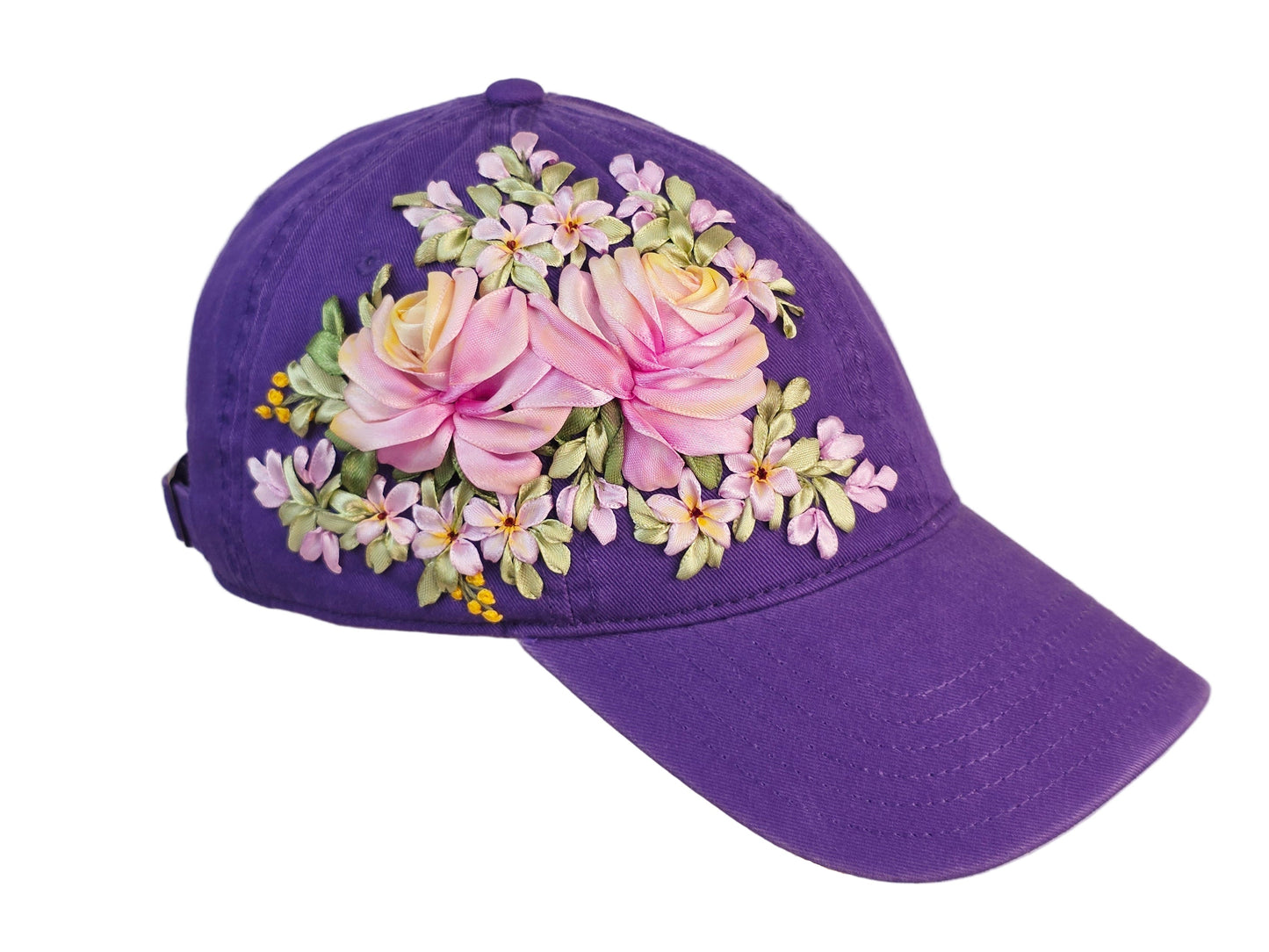 Baseball Hat - Ribbon Embroidery  🌟🌟🌟 Most Popular