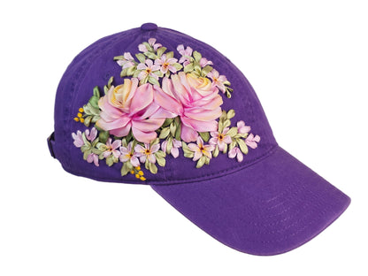 Baseball Hat - Ribbon Embroidery  🌟🌟🌟 Most Popular