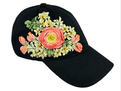 Baseball Hat - Ribbon Embroidery  🌟🌟🌟 Most Popular