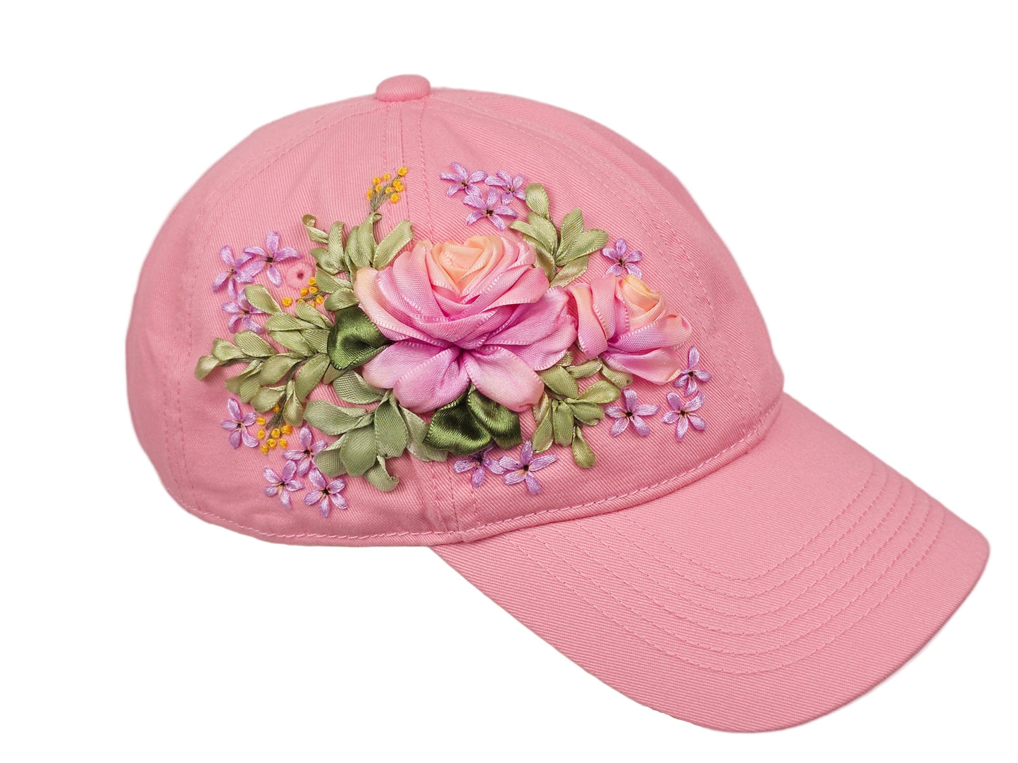 Baseball Hat - Ribbon Embroidery  🌟🌟🌟 Most Popular