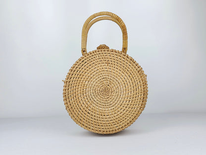 Rattan Purse w/ embroidery #3
